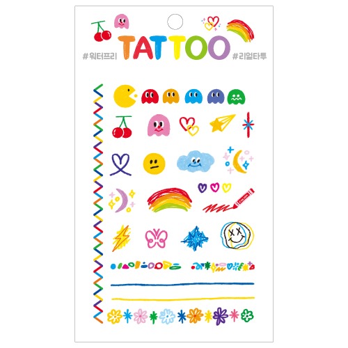 TS003 Petit Tattoo (Rainbow Doodle)