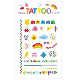 TS003 Petit Tattoo (Rainbow Doodle)
